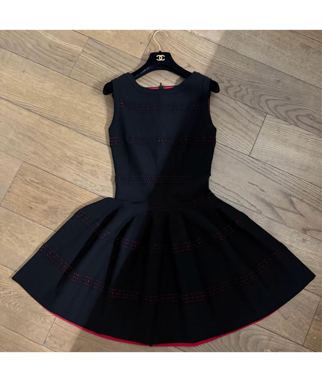ALAIA Черное шерстяное коктейльное платье, фото 2