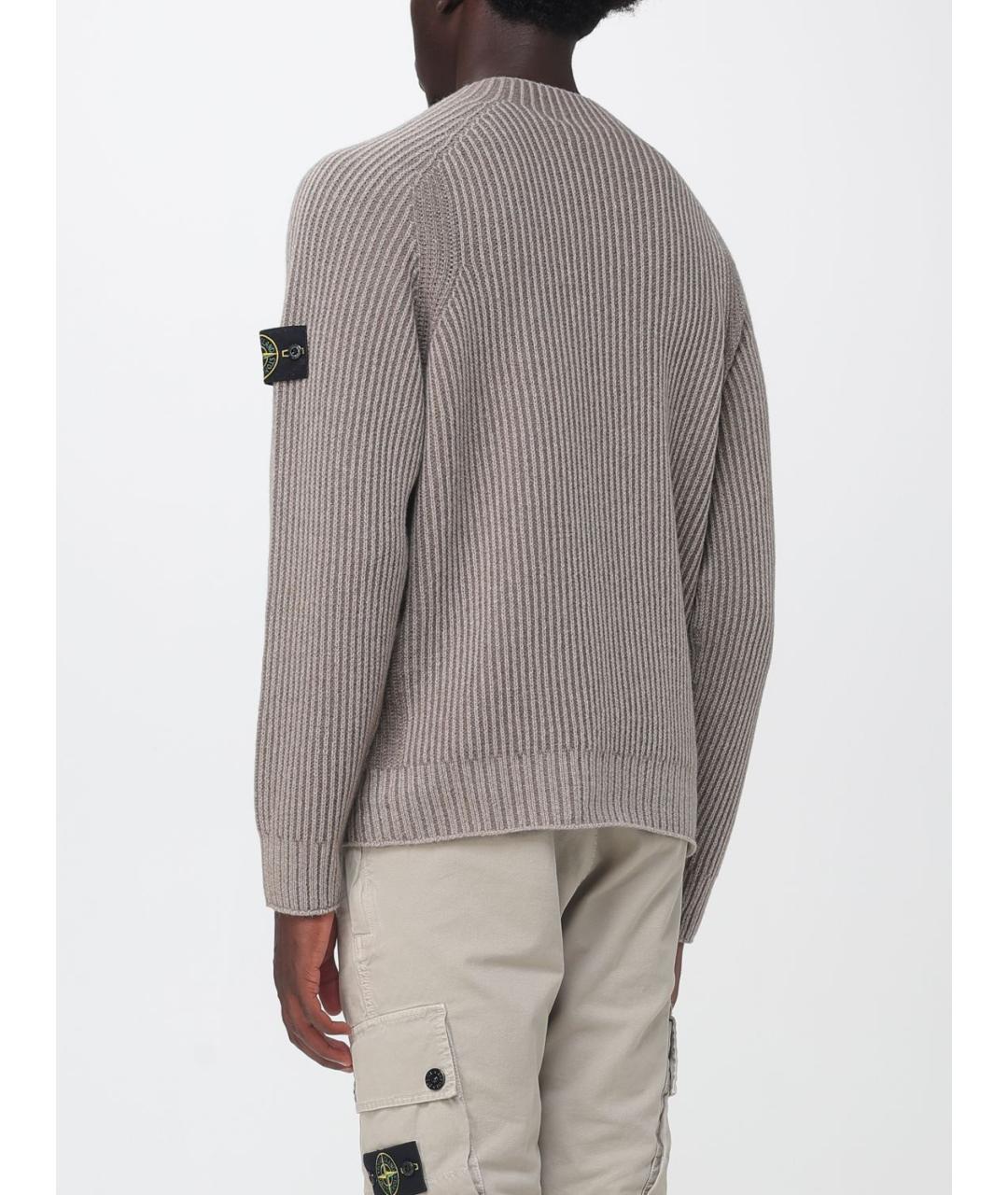STONE ISLAND Бежевый кашемировый джемпер / свитер, фото 3