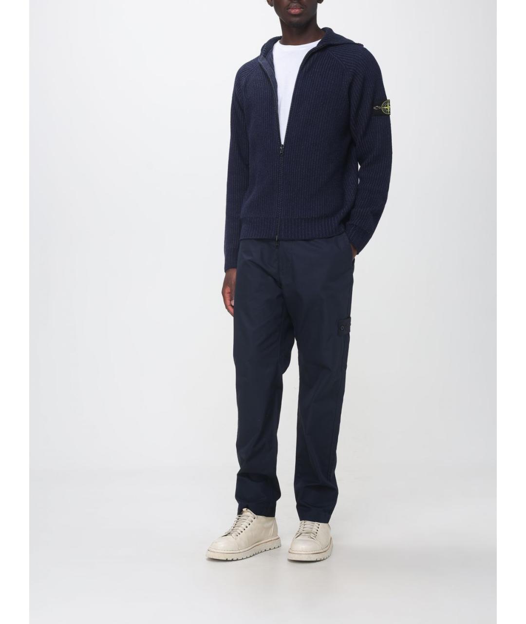 STONE ISLAND Темно-синий кардиган, фото 2