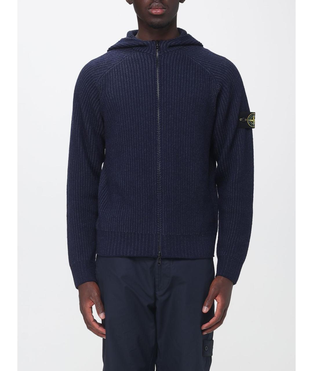 STONE ISLAND Темно-синий кардиган, фото 6