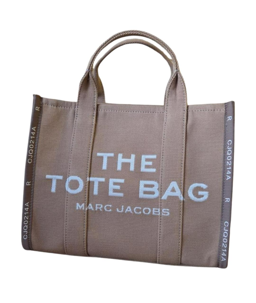 MARC JACOBS Бежевая жаккардовая сумка тоут, фото 1
