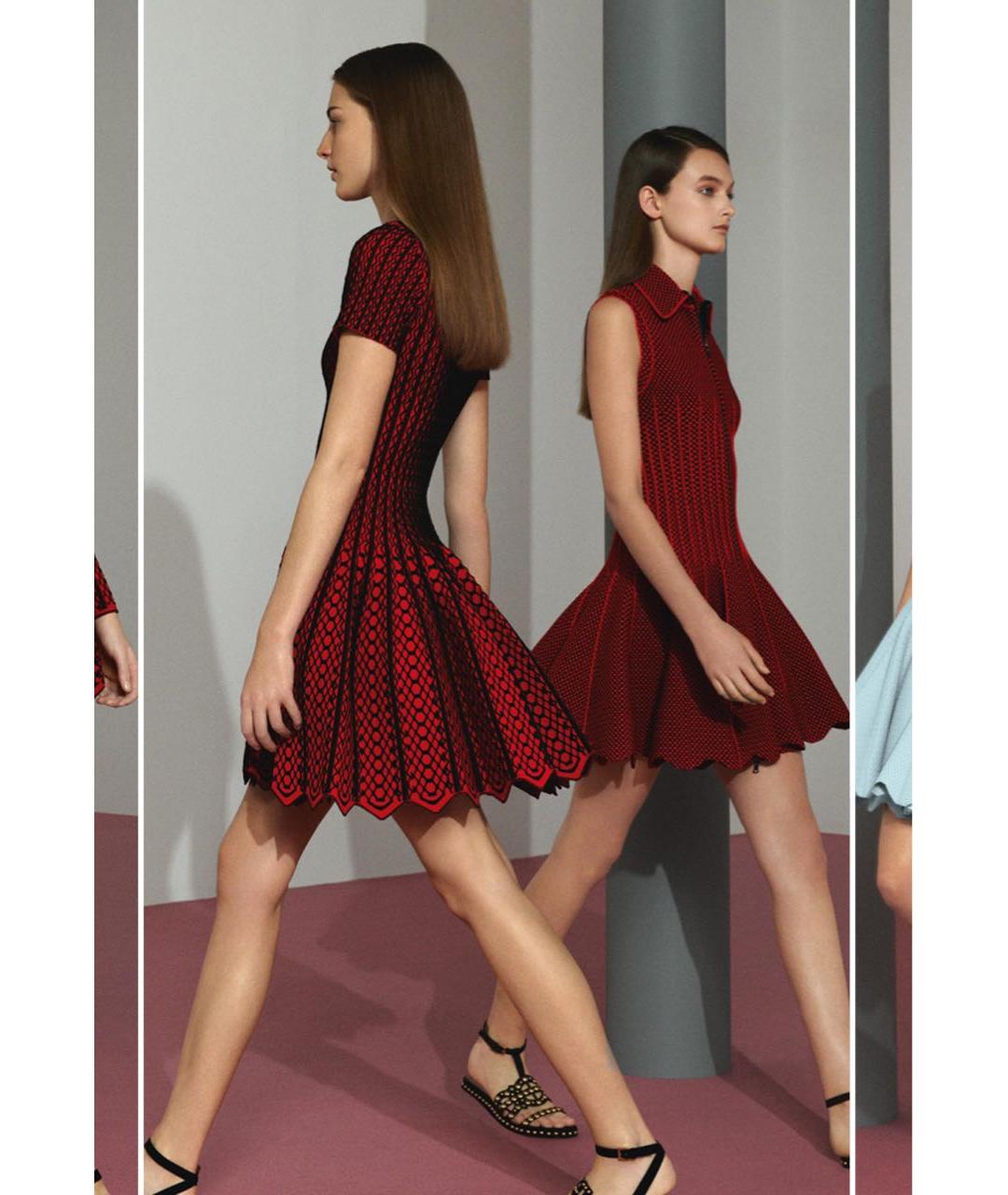 ALAIA Красное вискозное коктейльное платье, фото 6