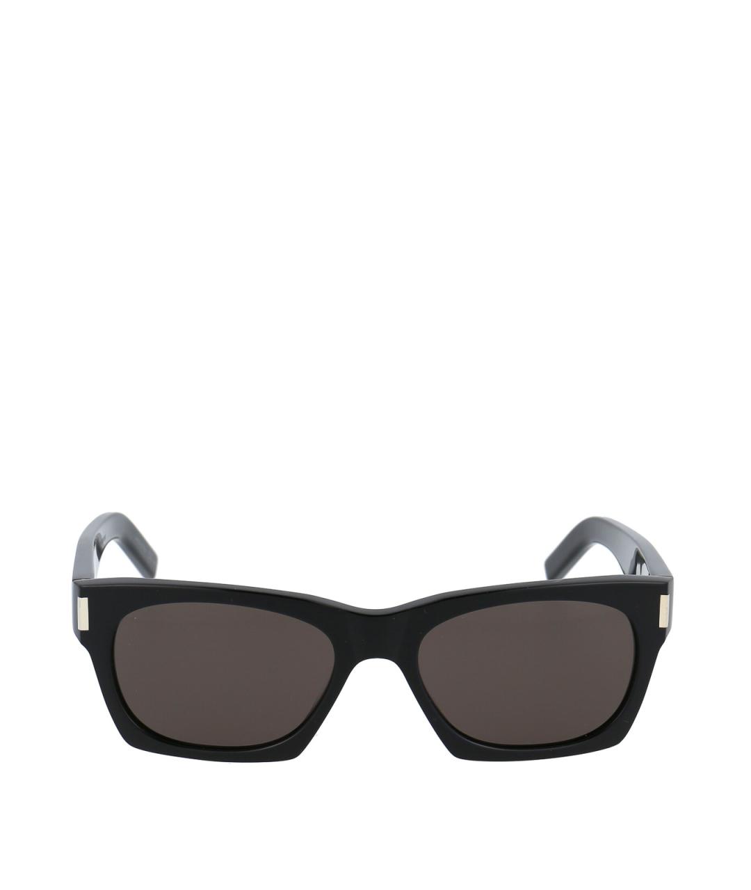 SAINT LAURENT Черные пластиковые солнцезащитные очки, фото 1