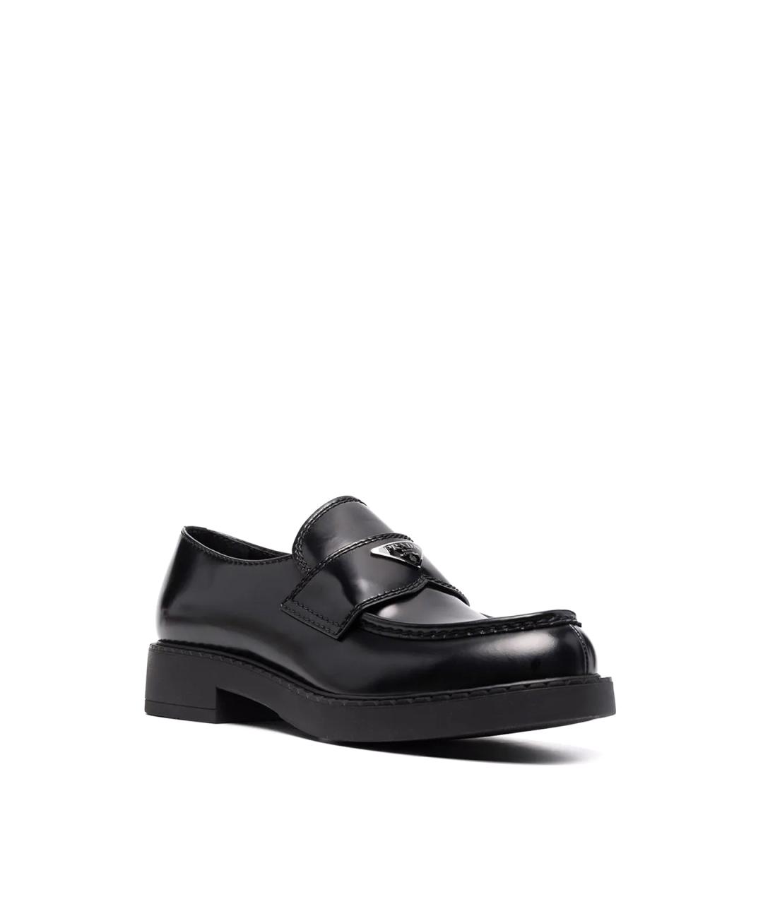 PRADA Черные кожаные лоферы, фото 2