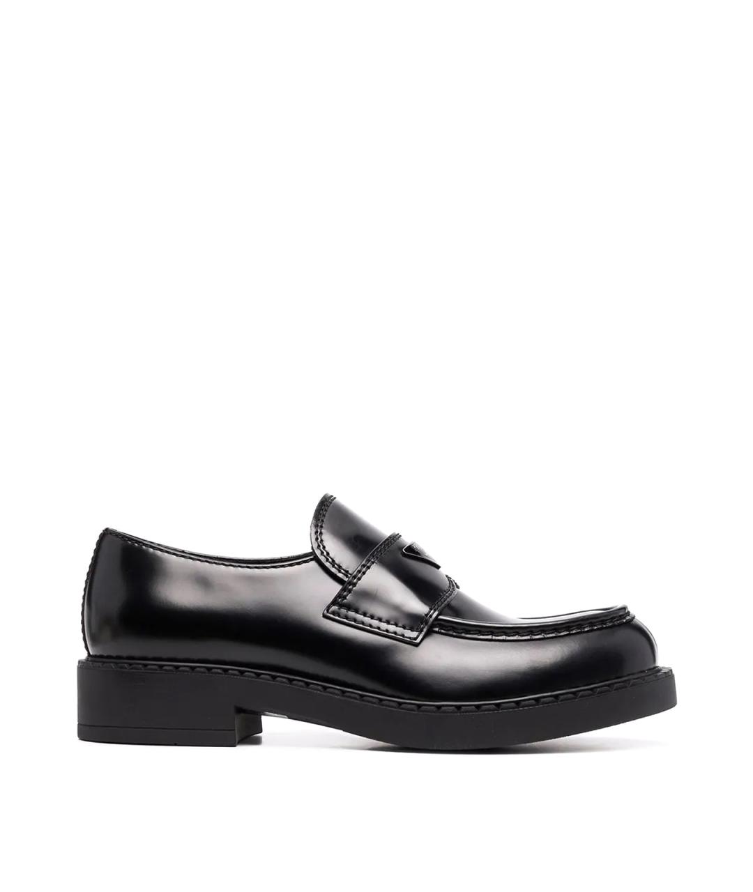 PRADA Черные кожаные лоферы, фото 5