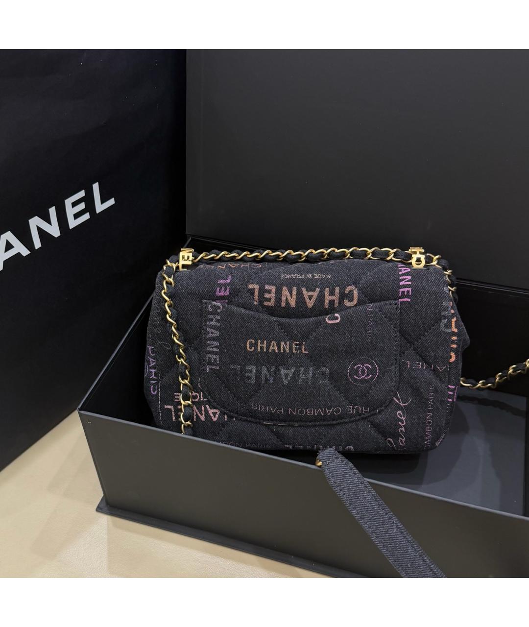 CHANEL Мульти деним сумка через плечо, фото 3