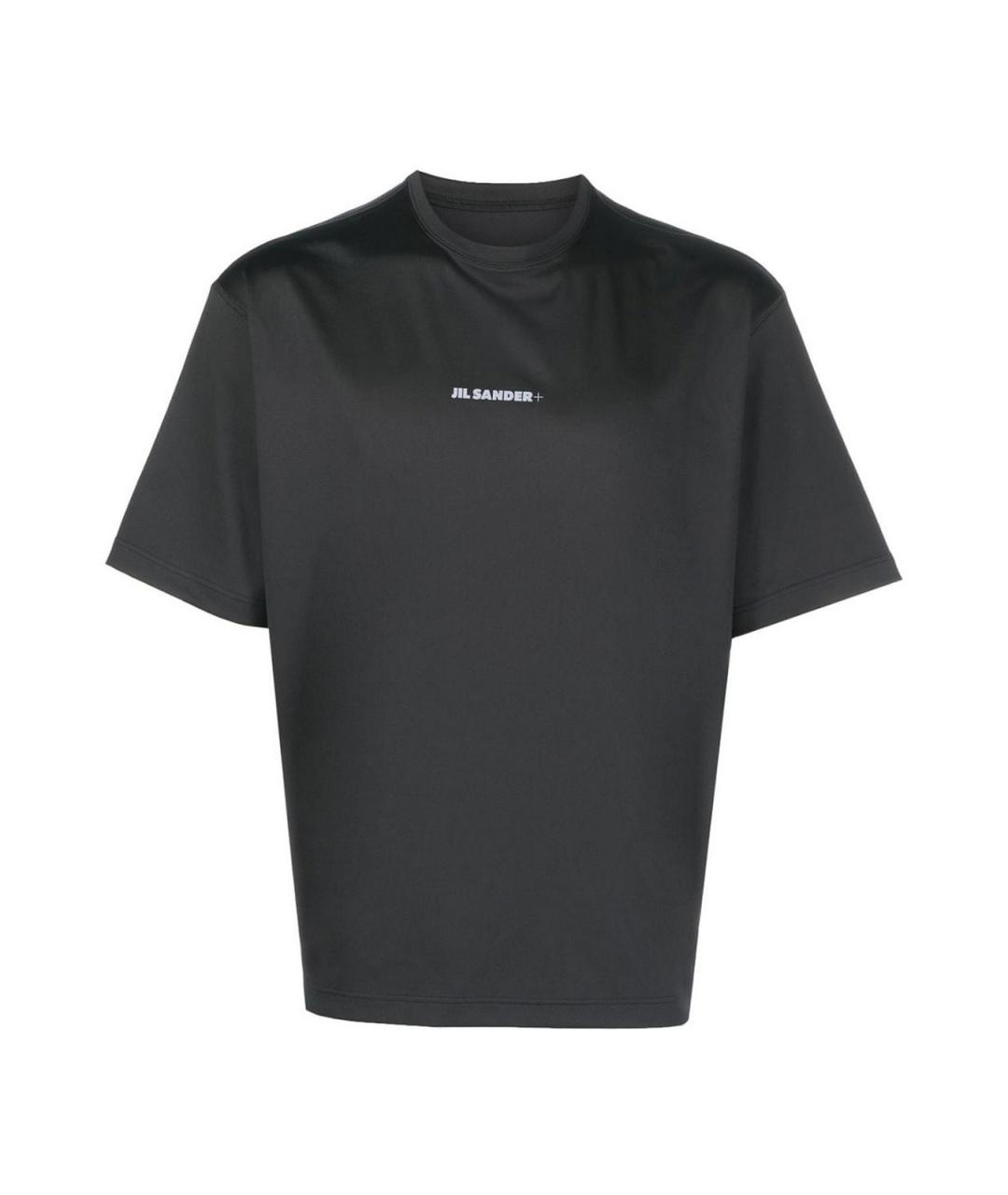 JIL SANDER Черная хлопковая футболка, фото 1