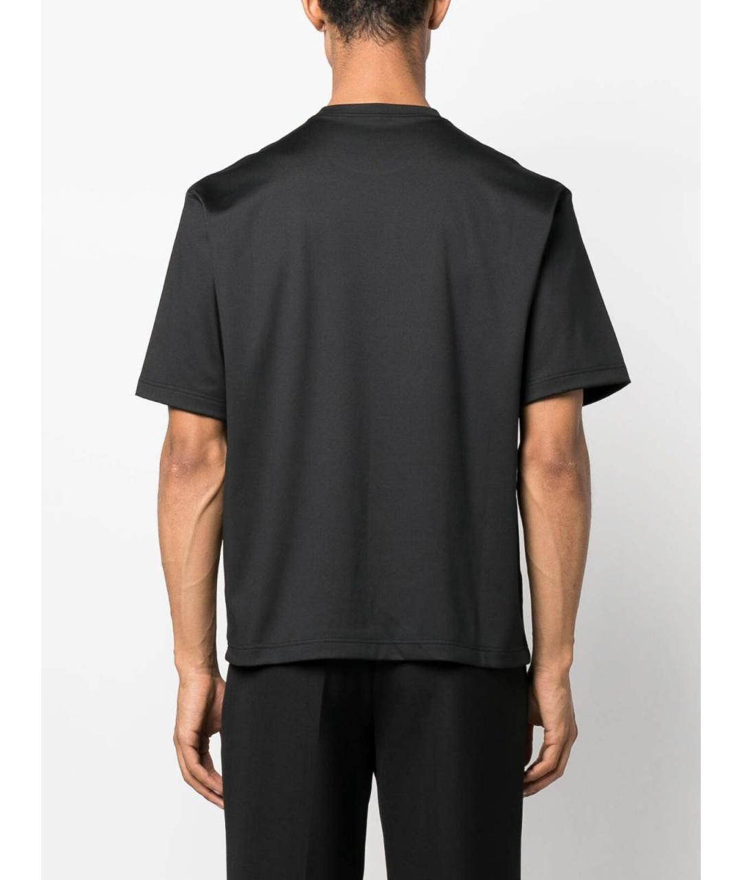 JIL SANDER Черная хлопковая футболка, фото 2