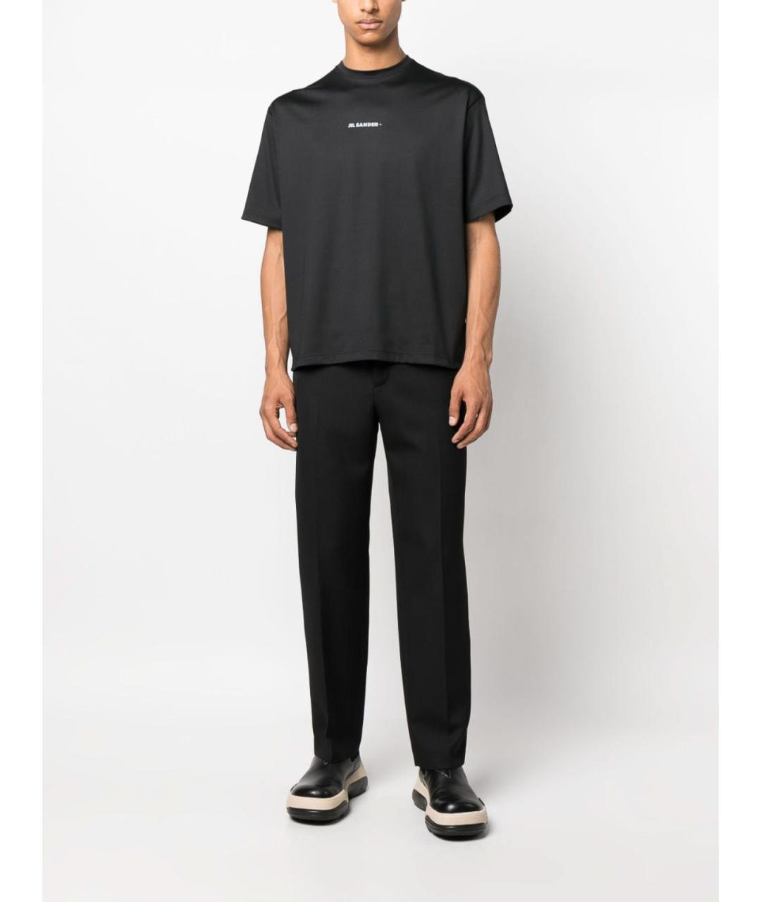 JIL SANDER Черная хлопковая футболка, фото 5