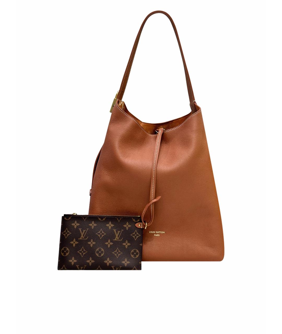 LOUIS VUITTON Коричневая кожаная сумка тоут, фото 1