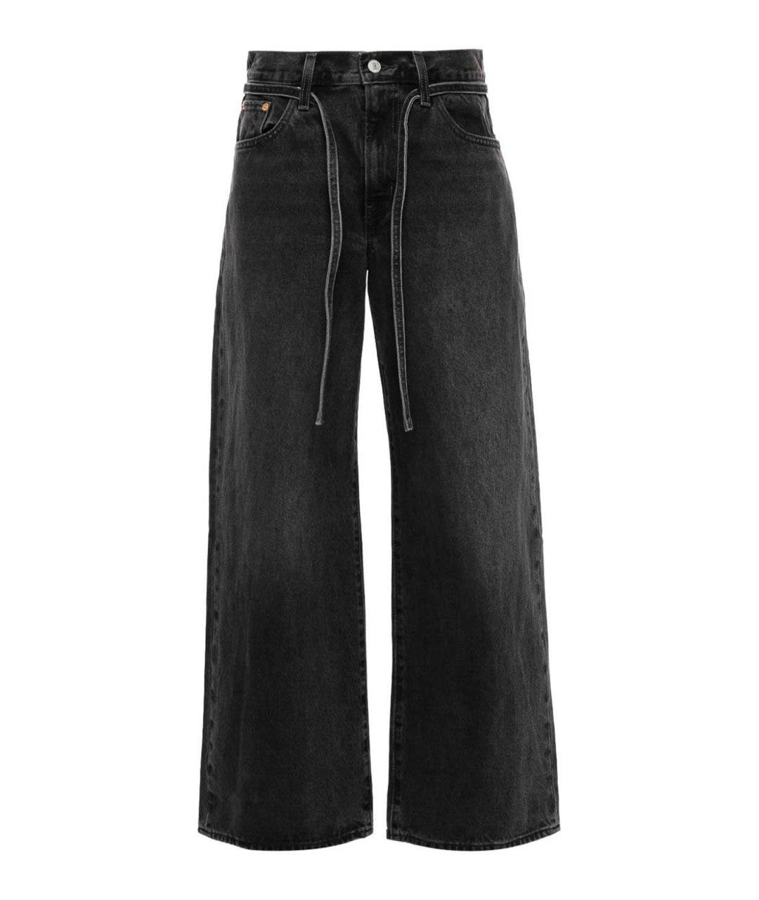 LEVI'S Черные хлопковые прямые джинсы, фото 1
