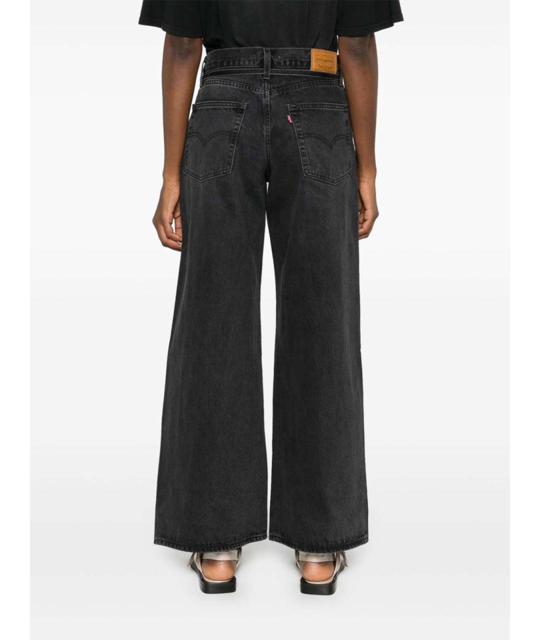 LEVI'S Черные хлопковые прямые джинсы, фото 3