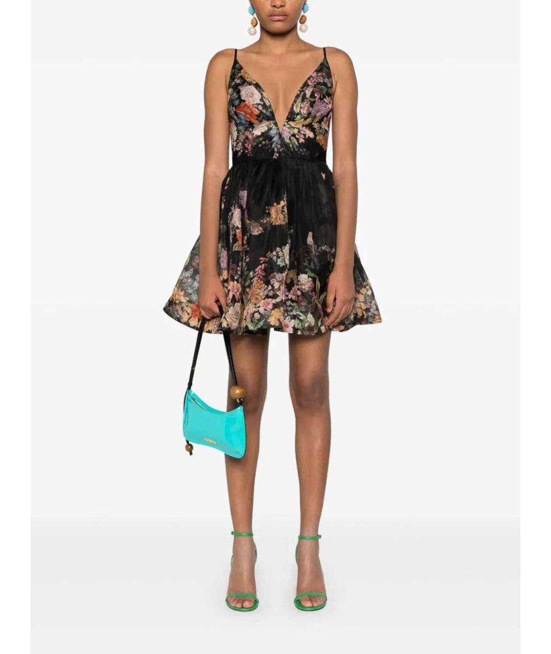 ZIMMERMANN Черное льняное коктейльное платье, фото 3
