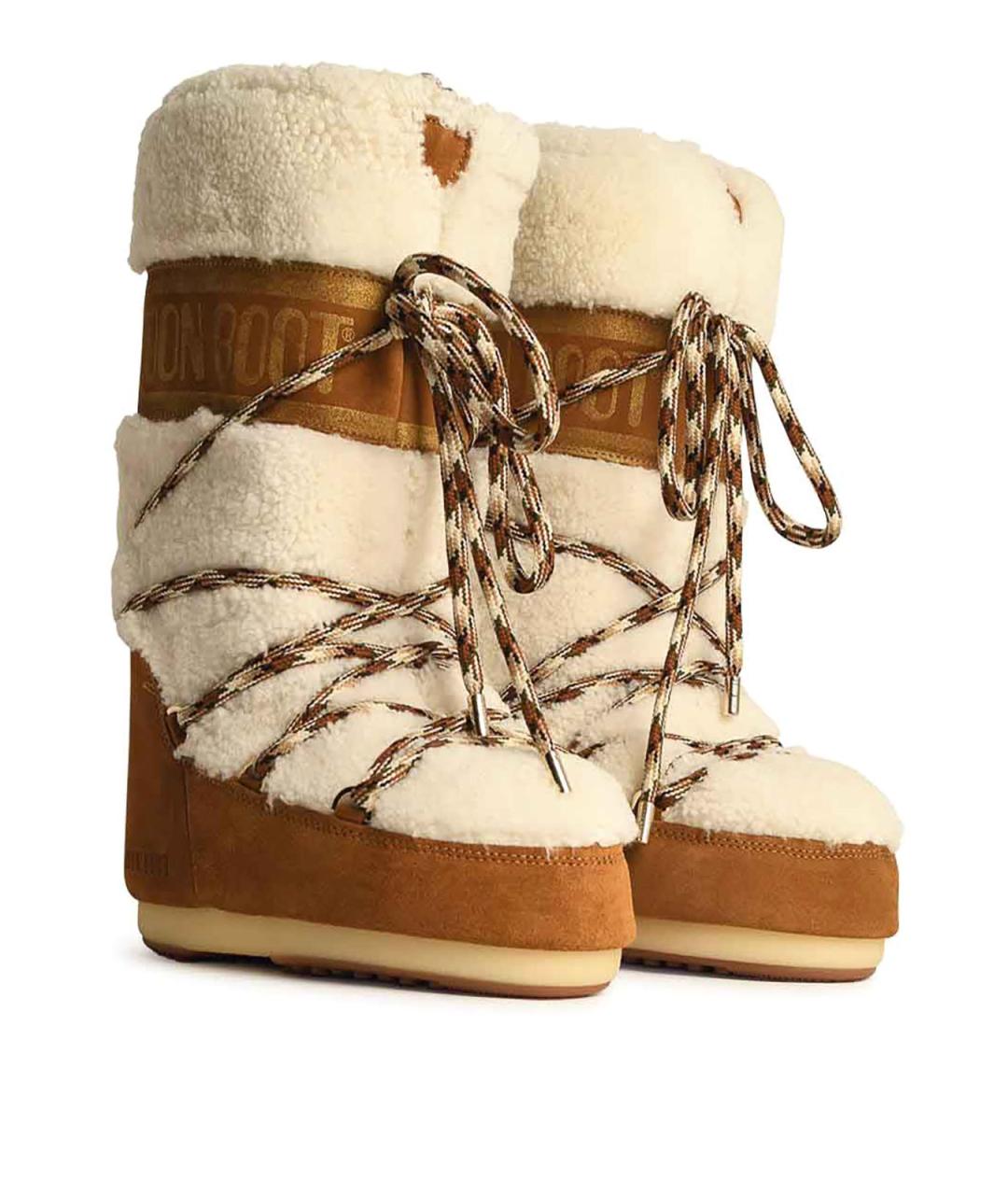 MOON BOOT Бежевые сапоги, фото 2