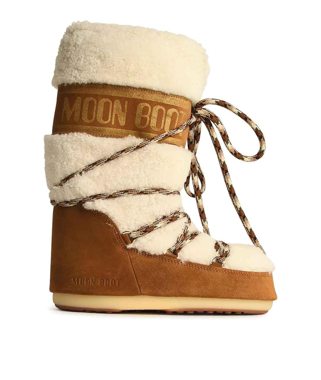 MOON BOOT Бежевые сапоги, фото 4