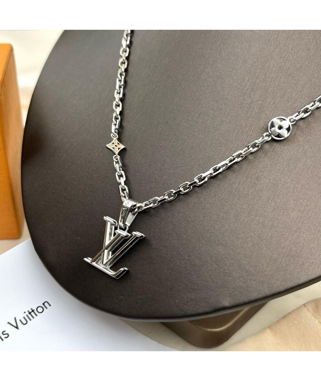 LOUIS VUITTON Серебряное металлическое колье, фото 3