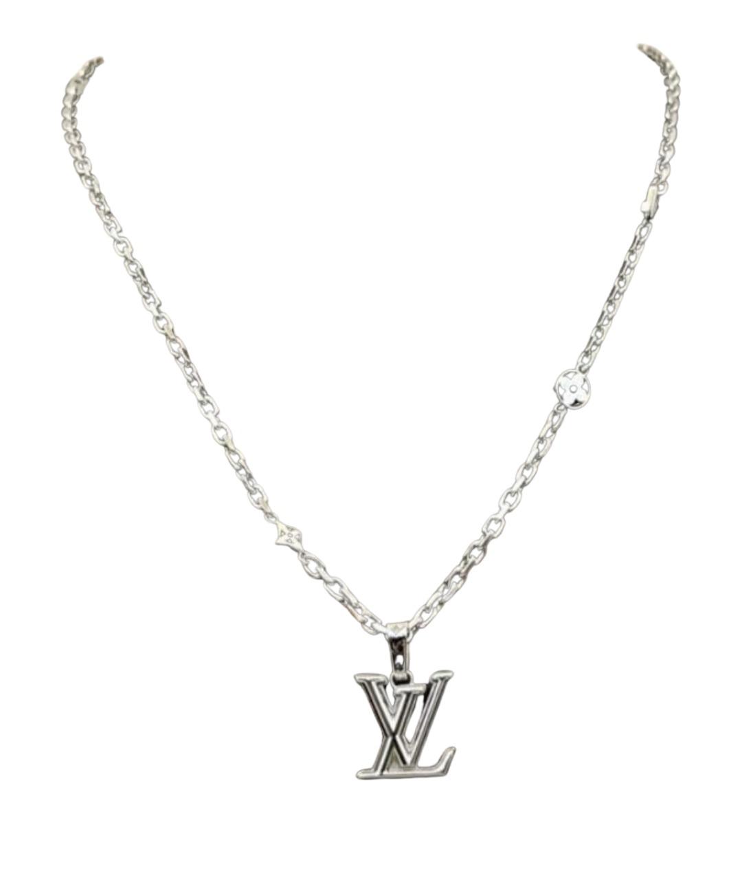 LOUIS VUITTON Серебряное металлическое колье, фото 1