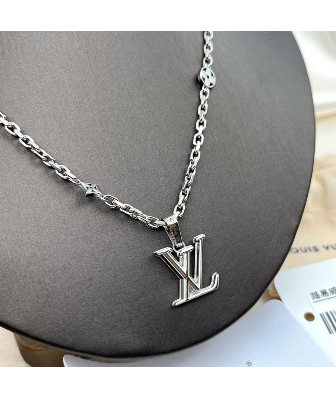 LOUIS VUITTON Серебряное металлическое колье, фото 2