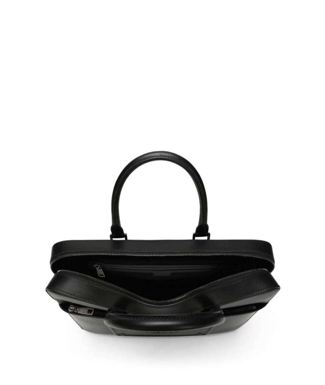DOLCE&GABBANA Черный кожаный портфель, фото 5
