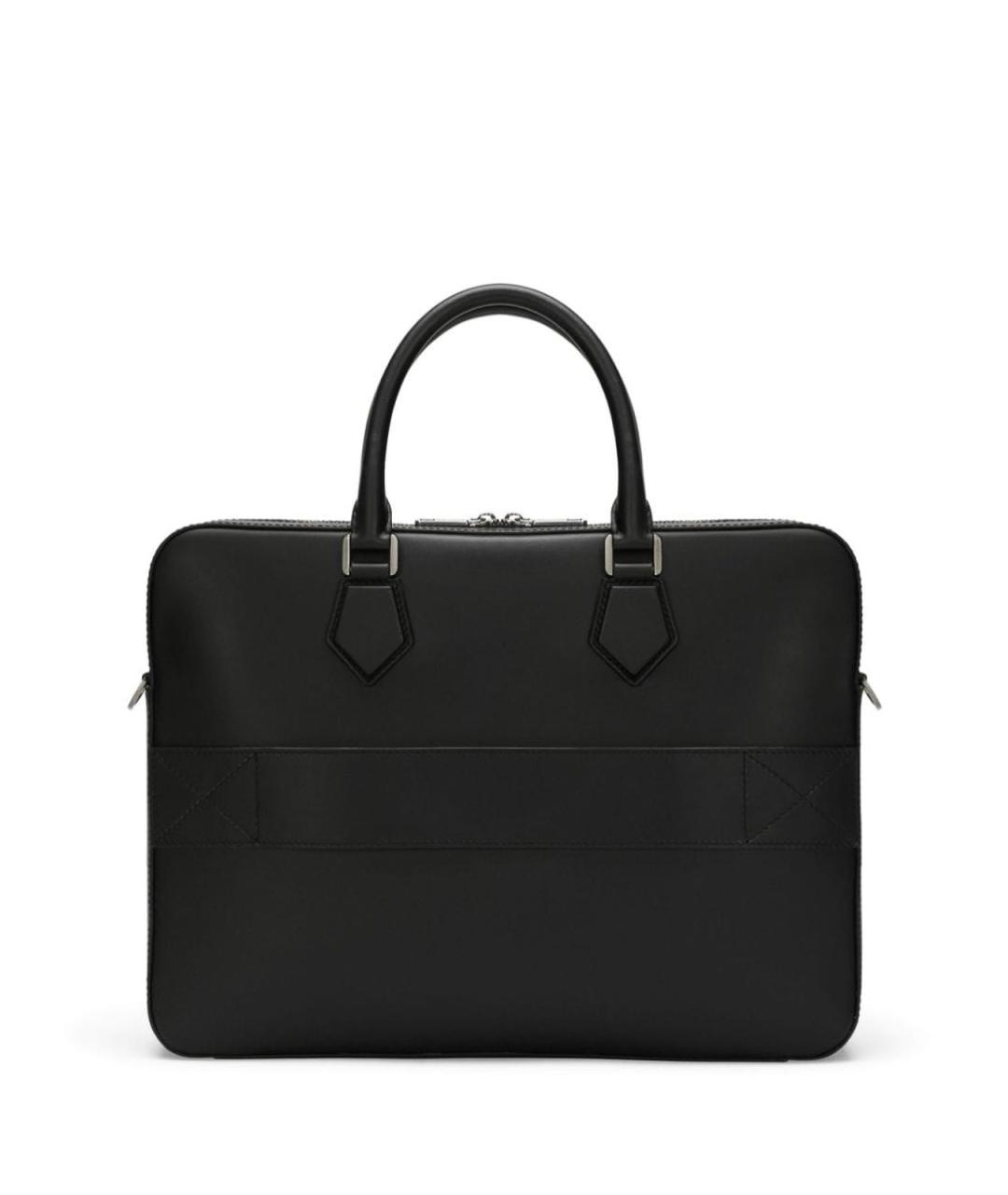 DOLCE&GABBANA Черный кожаный портфель, фото 4
