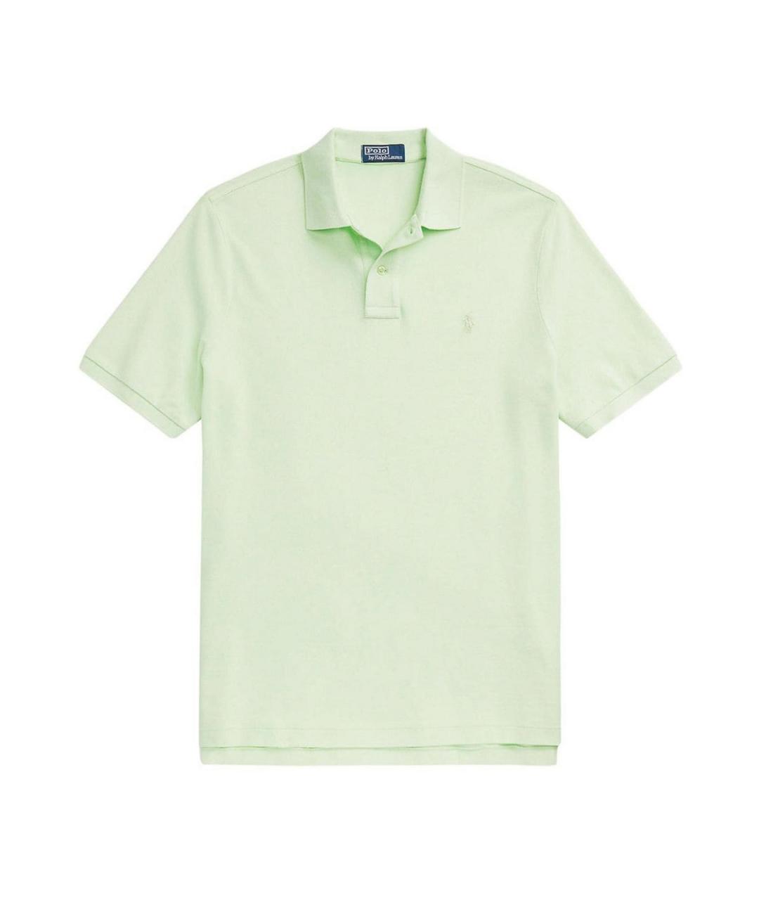 POLO RALPH LAUREN Зеленое хлопковое поло с коротким рукавом, фото 1