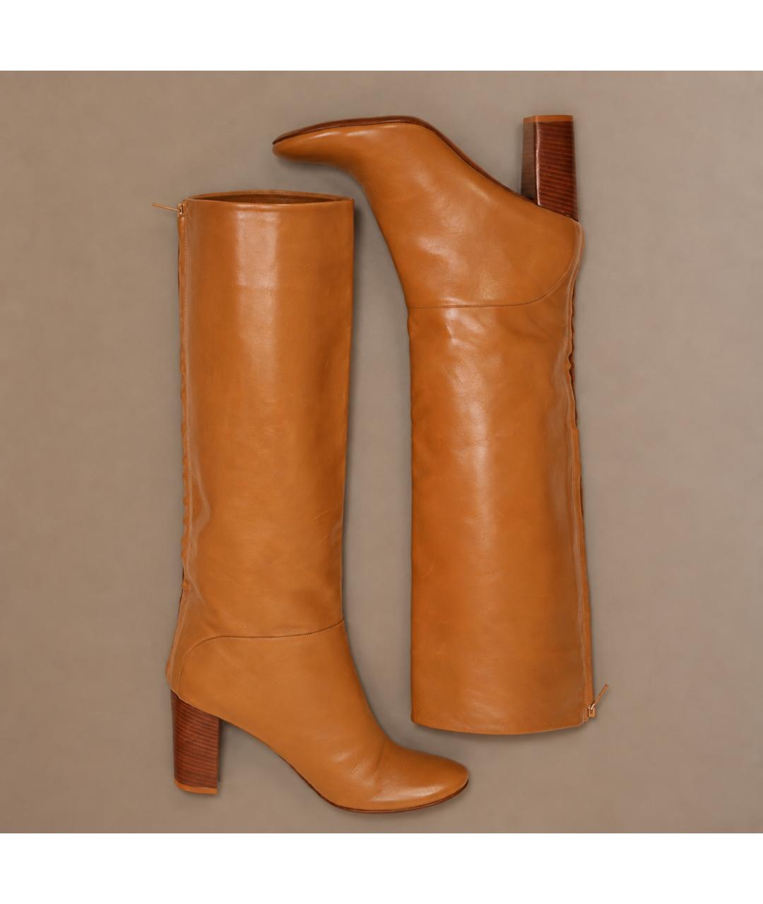 CELINE Коричневые кожаные сапоги, фото 10