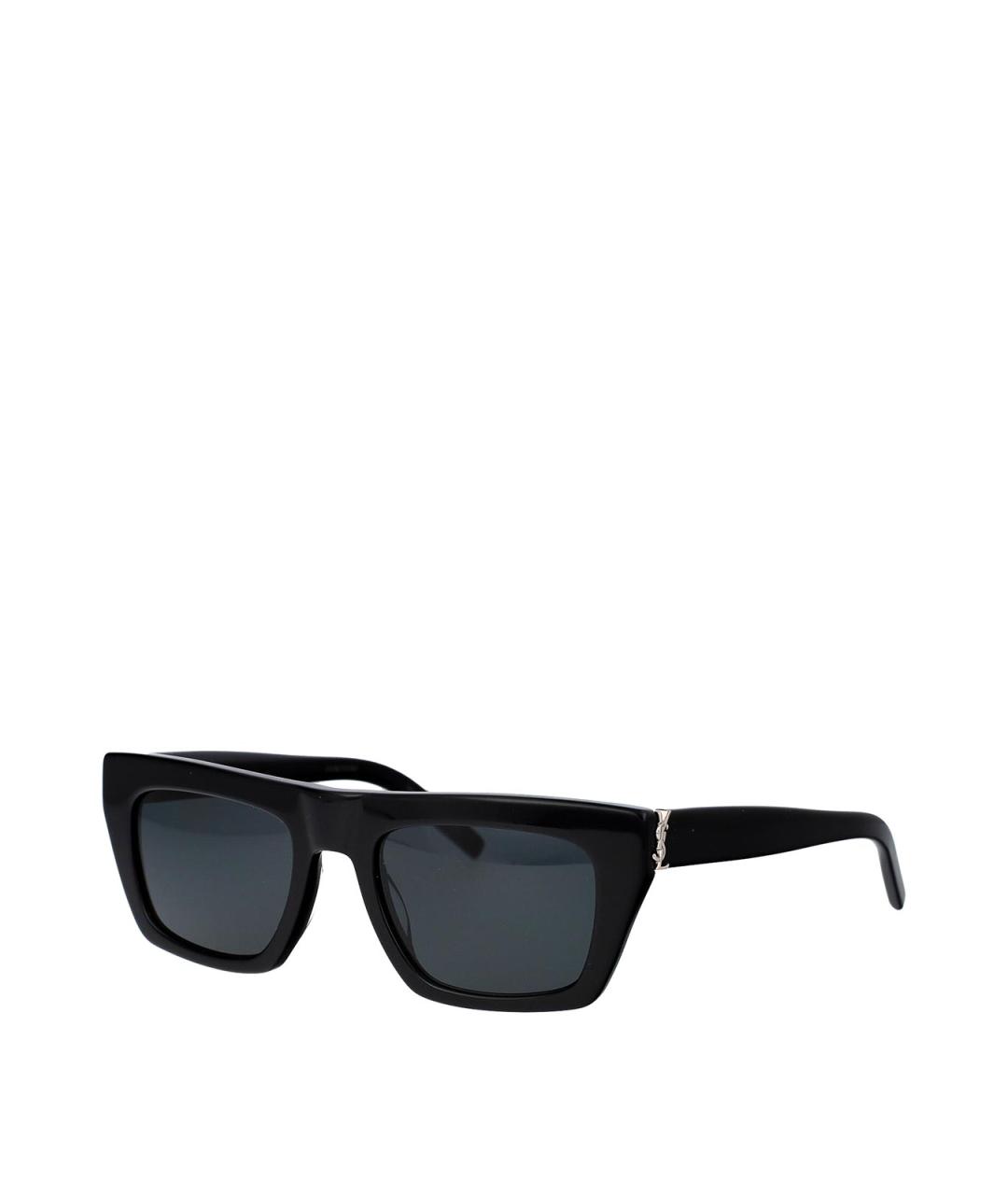 SAINT LAURENT Черные пластиковые солнцезащитные очки, фото 2