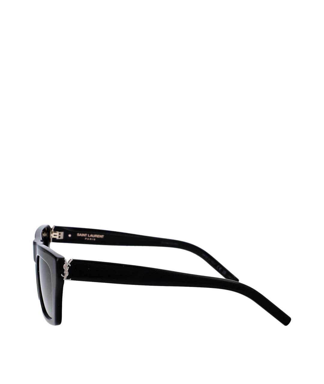 SAINT LAURENT Черные пластиковые солнцезащитные очки, фото 3