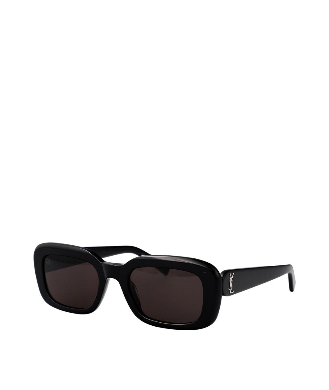 SAINT LAURENT Черные пластиковые солнцезащитные очки, фото 2