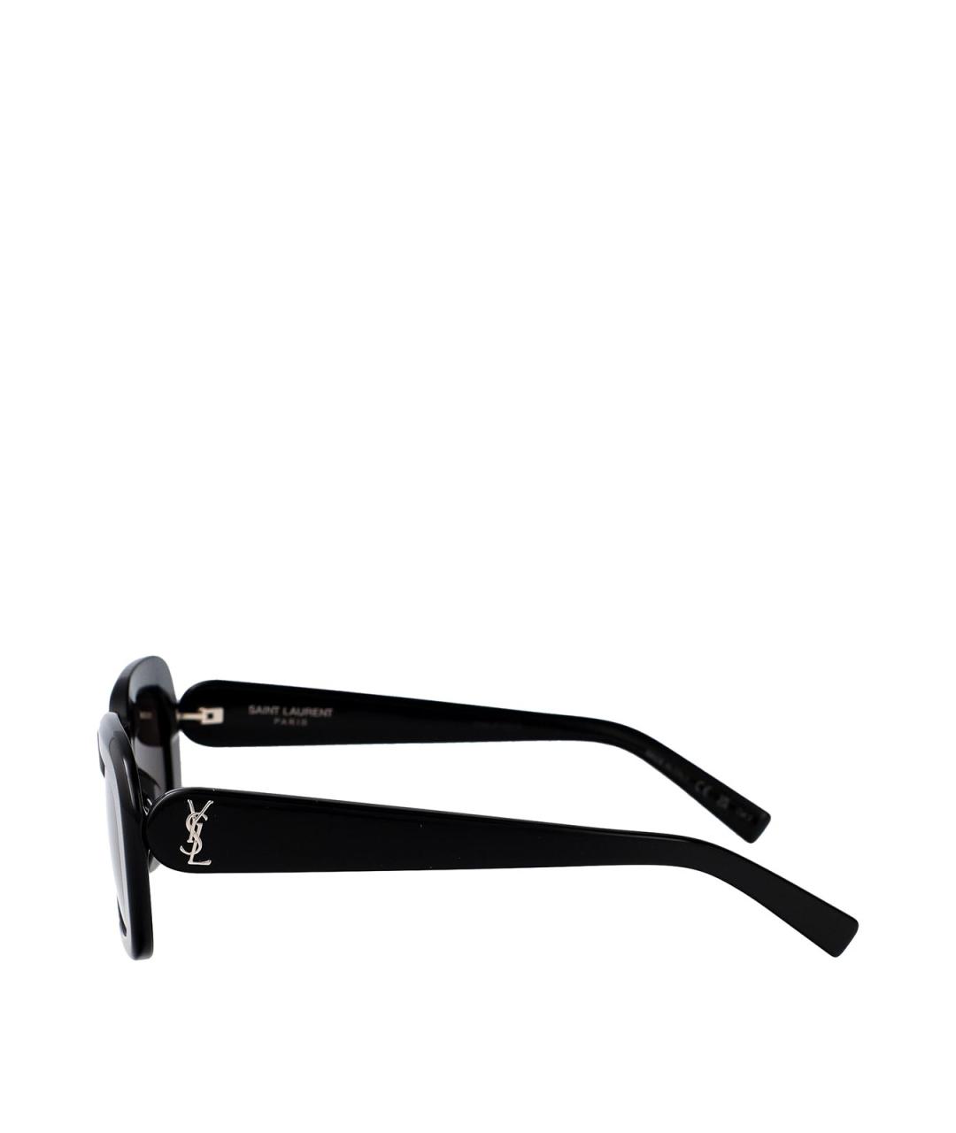 SAINT LAURENT Черные пластиковые солнцезащитные очки, фото 3