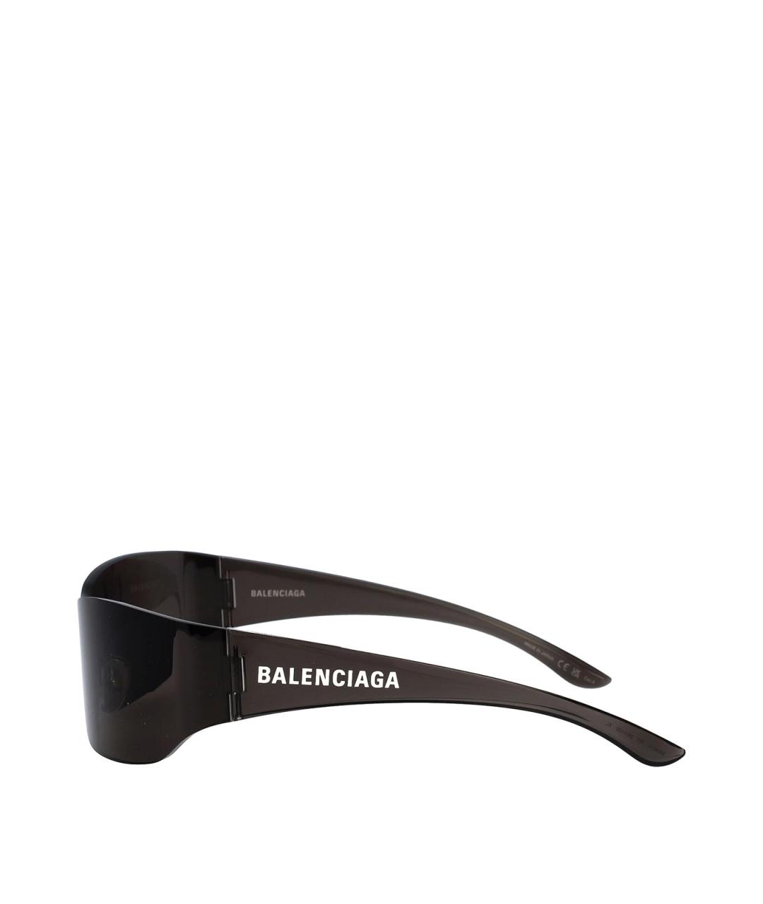 BALENCIAGA Серые пластиковые солнцезащитные очки, фото 3