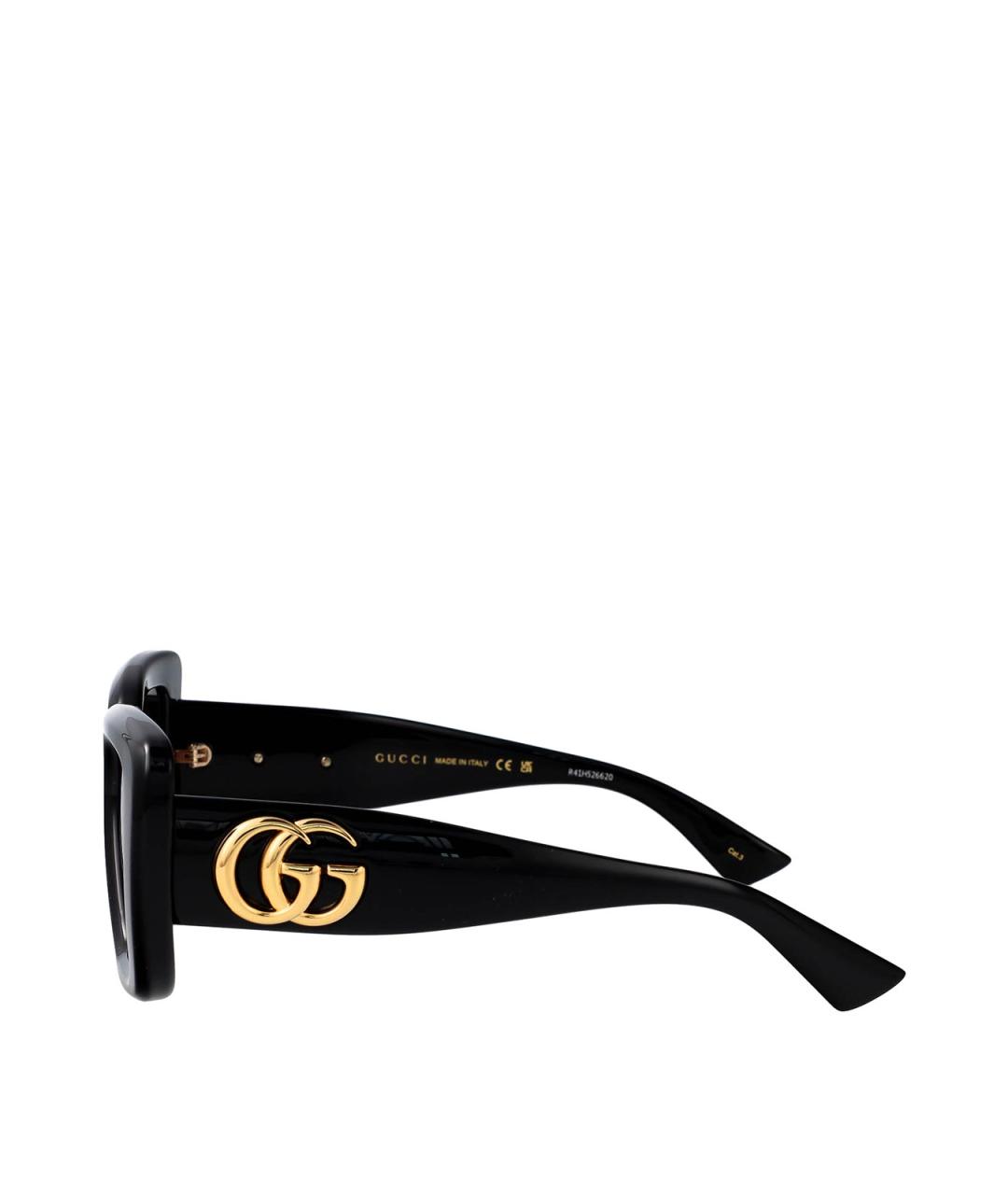 GUCCI Черные пластиковые солнцезащитные очки, фото 3
