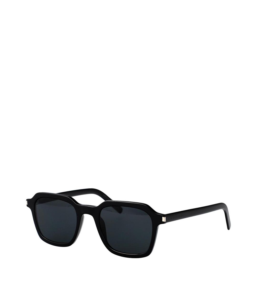 SAINT LAURENT Черные пластиковые солнцезащитные очки, фото 2