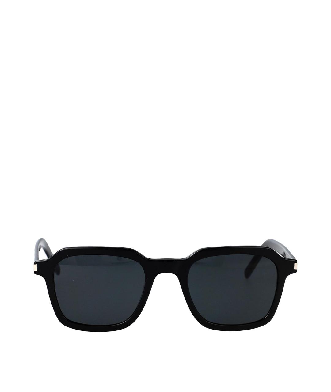 SAINT LAURENT Черные пластиковые солнцезащитные очки, фото 1