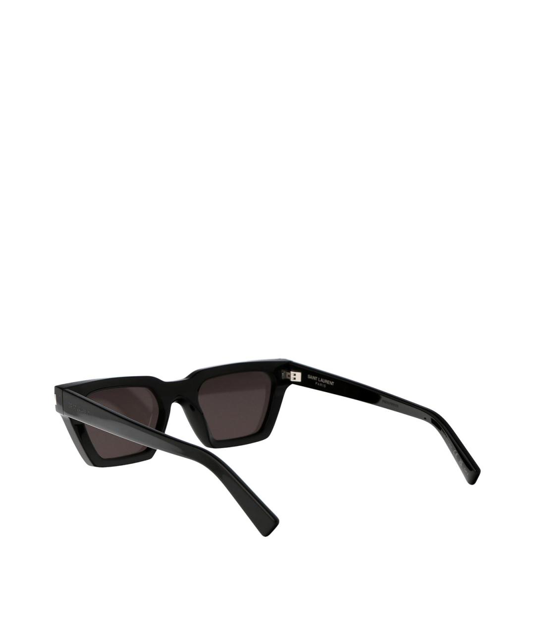 SAINT LAURENT Черные пластиковые солнцезащитные очки, фото 4