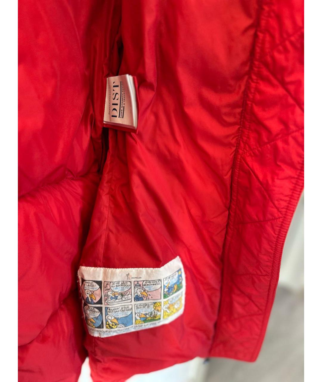 MONCLER Красный пуховик, фото 4