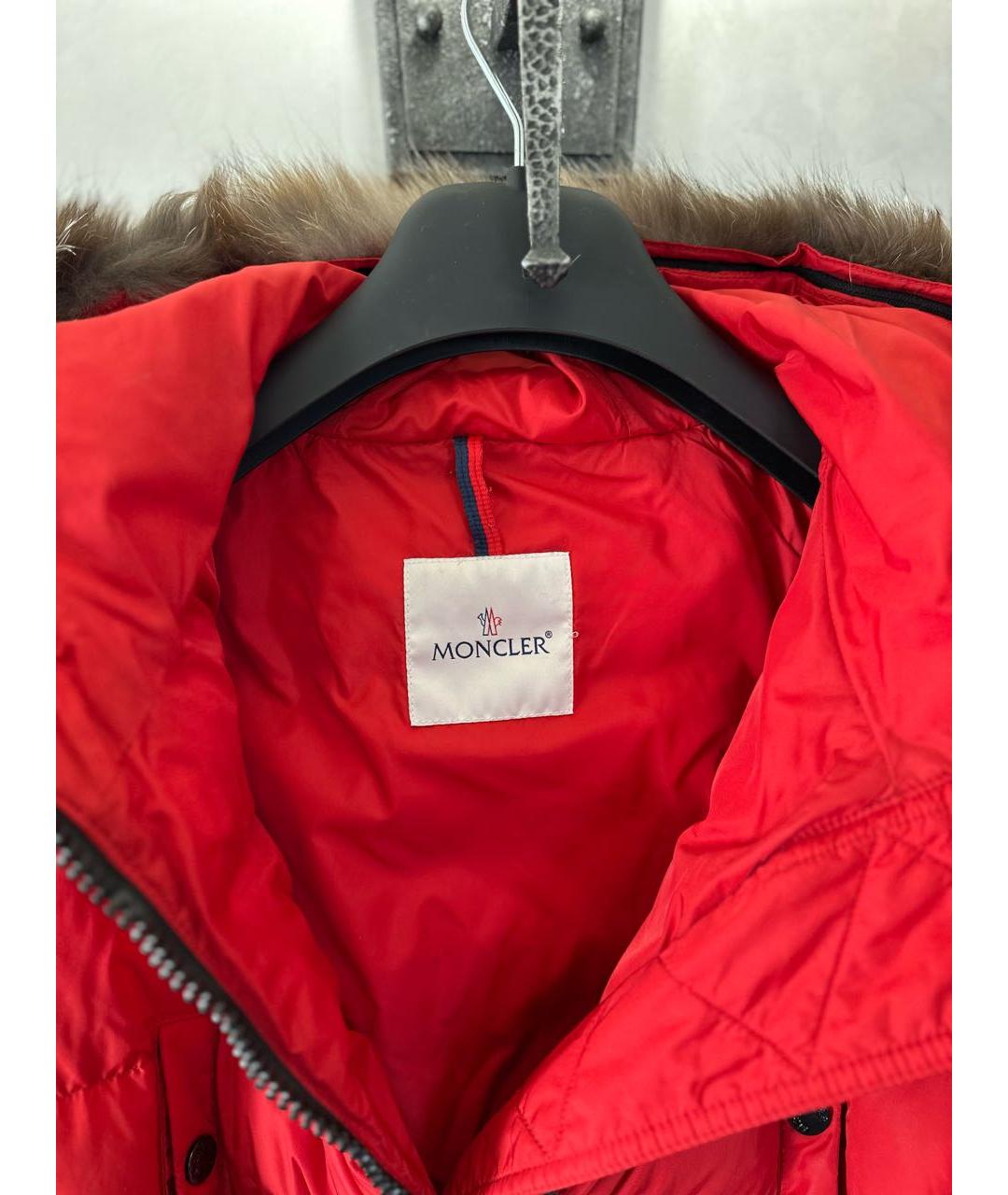 MONCLER Красный пуховик, фото 3