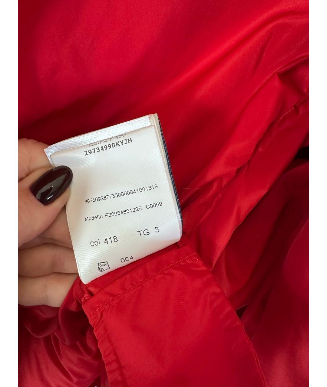 MONCLER Красный пуховик, фото 5