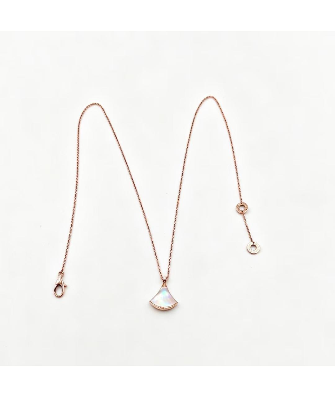 BVLGARI Белое колье из розового золота, фото 3