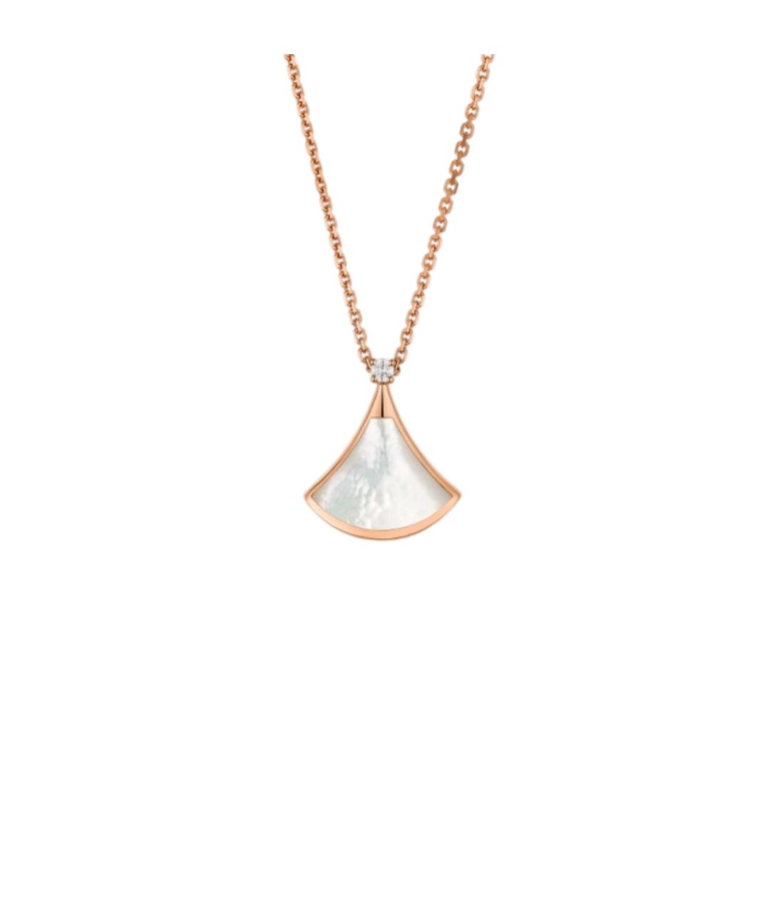 BVLGARI Белое колье из розового золота, фото 5