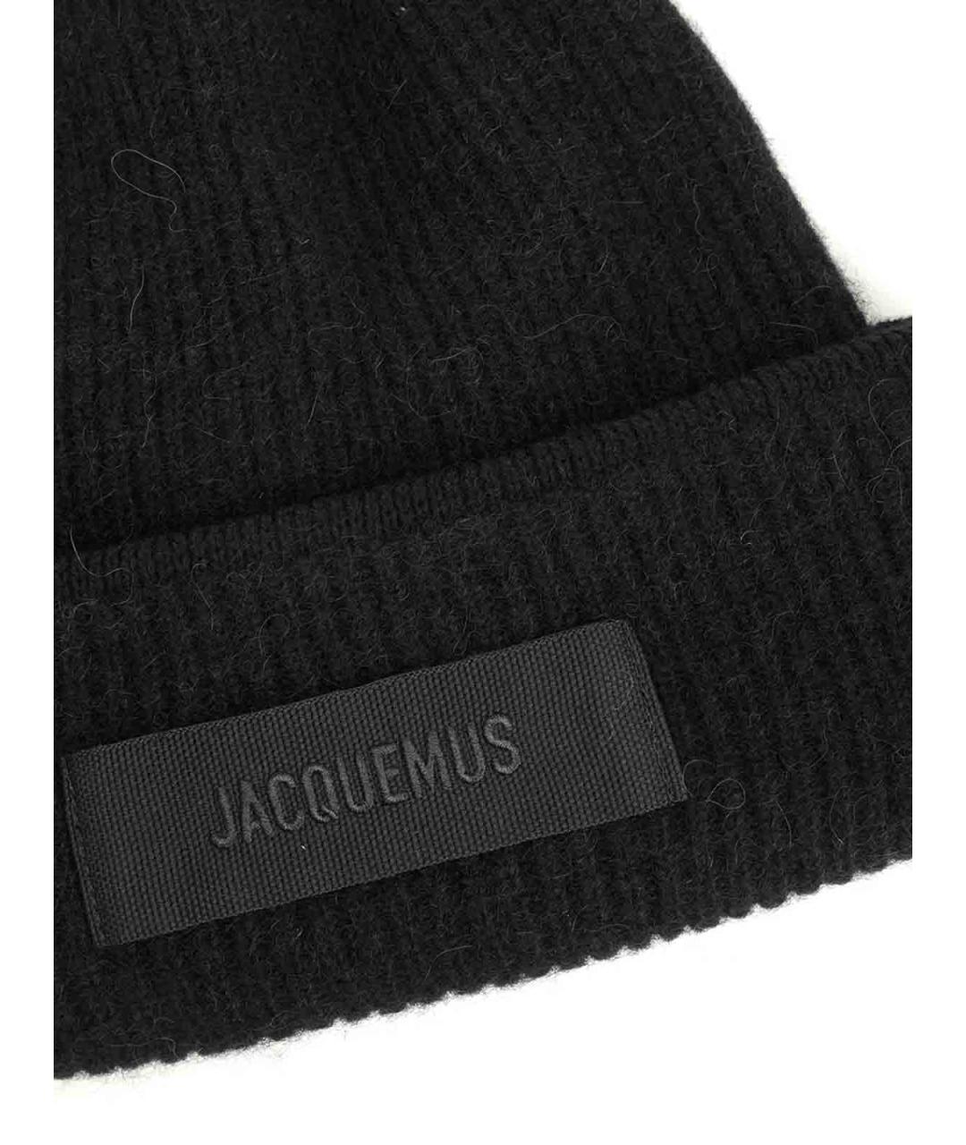 JACQUEMUS Черная шерстяная шапка, фото 2