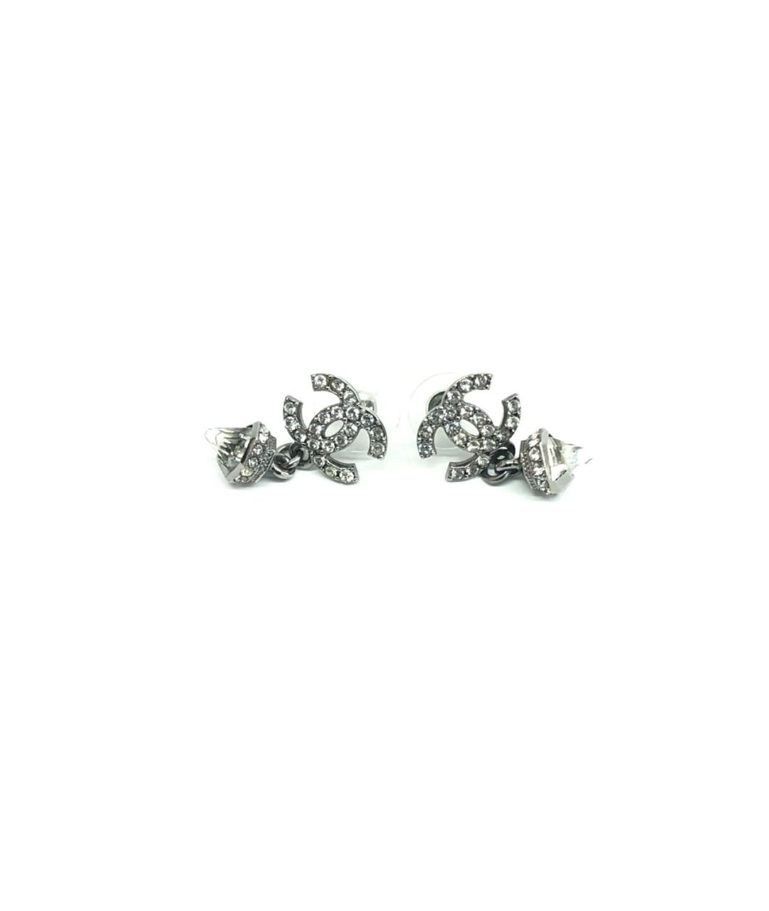 CHANEL Серебряные металлические серьги, фото 5