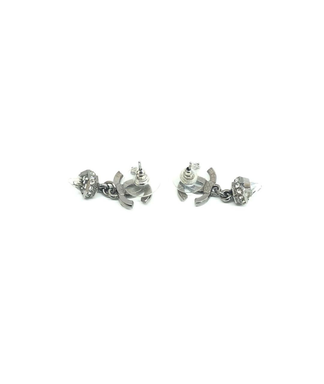 CHANEL Серебряные металлические серьги, фото 2