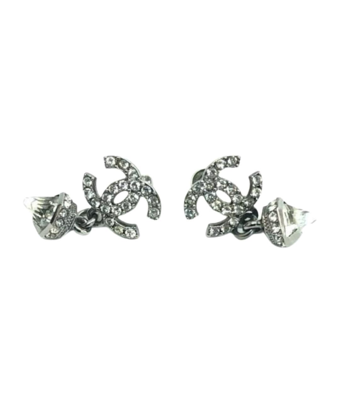 CHANEL Серебряные металлические серьги, фото 1