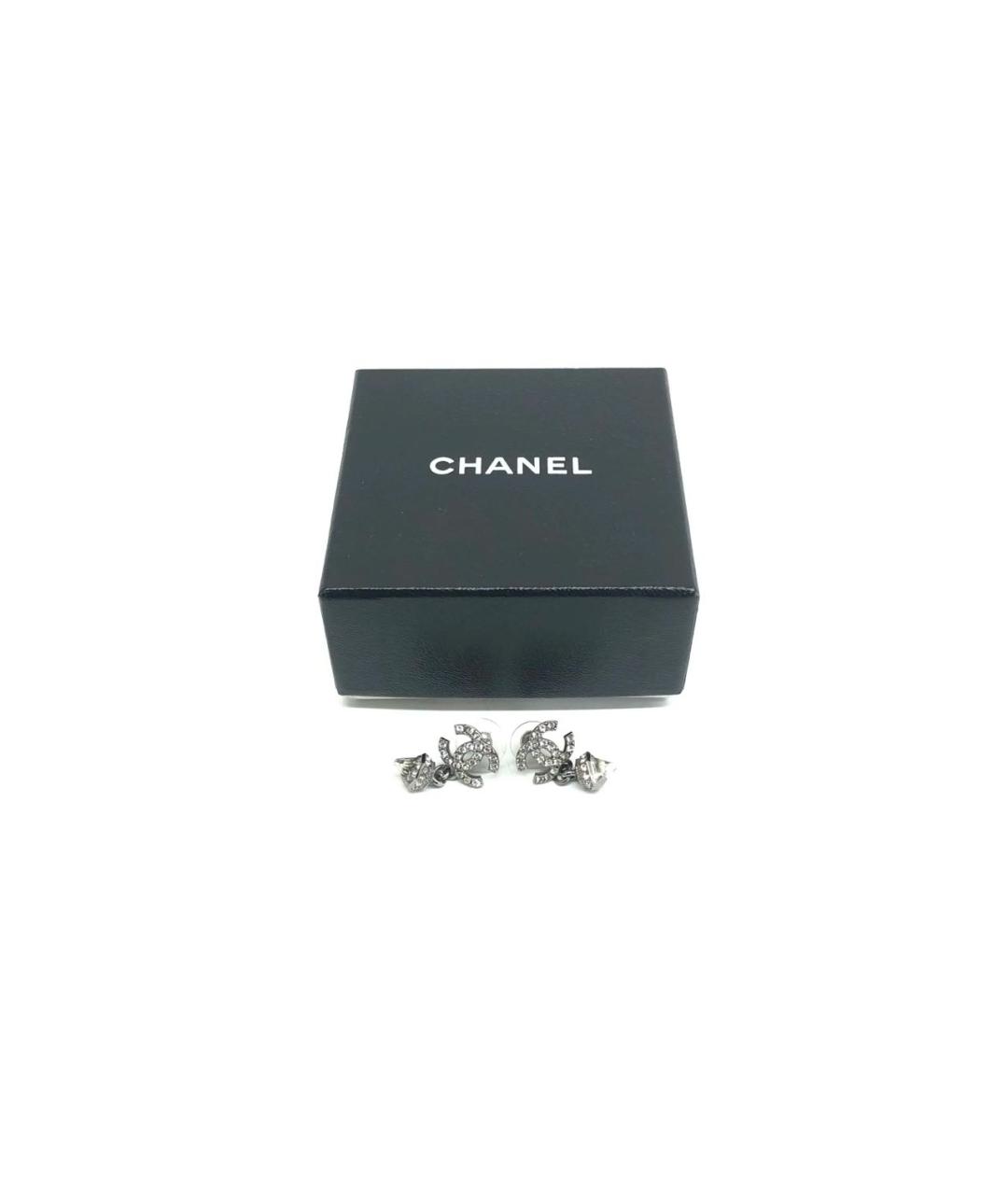 CHANEL Серебряные металлические серьги, фото 4