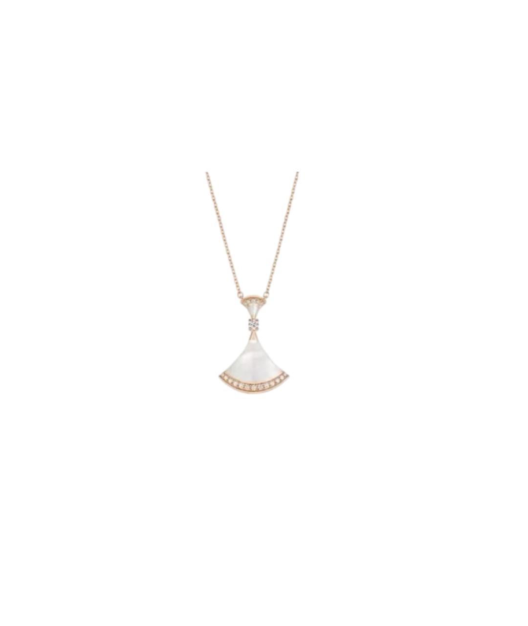 BVLGARI Белое колье из розового золота, фото 7