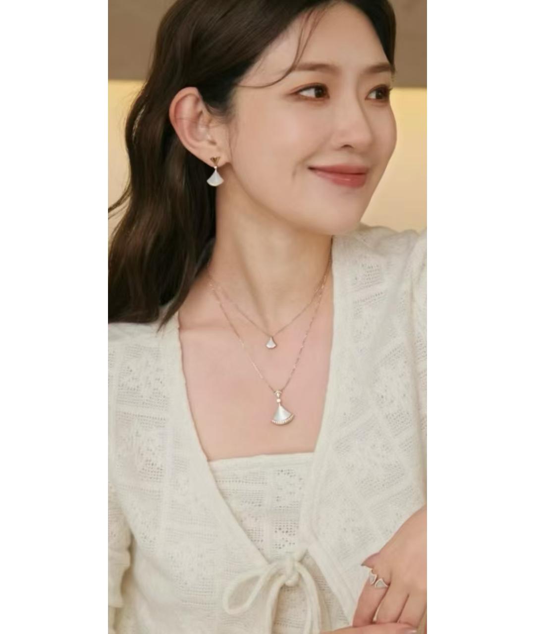 BVLGARI Белое колье из розового золота, фото 6