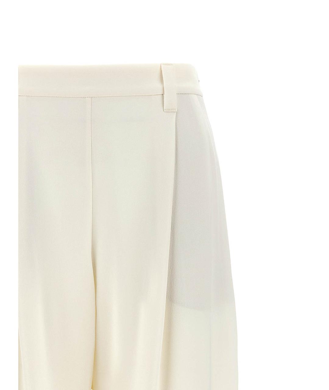 BRUNELLO CUCINELLI Белые шелковые брюки широкие, фото 3