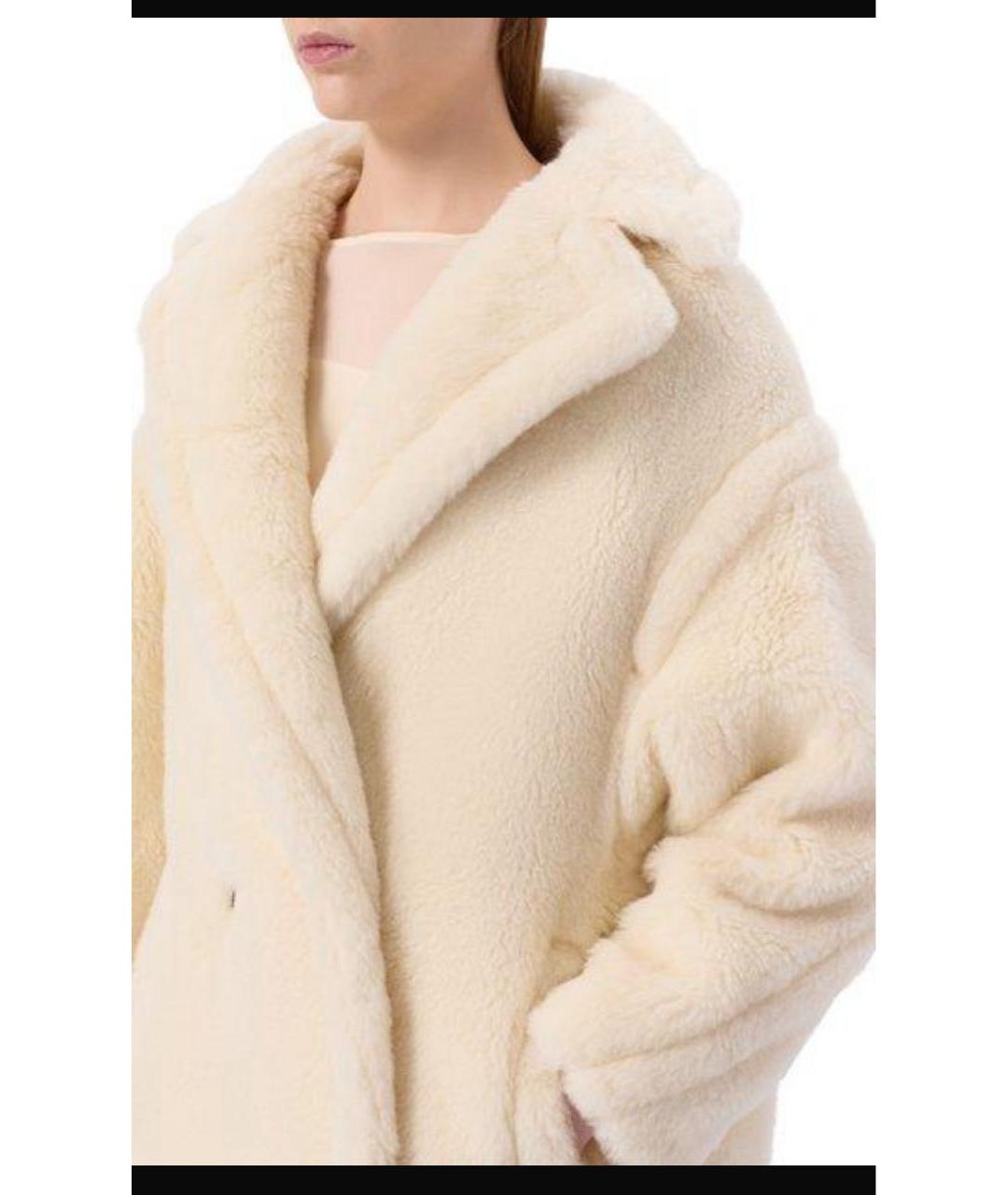 MAX MARA Белая шерстяная шуба, фото 3