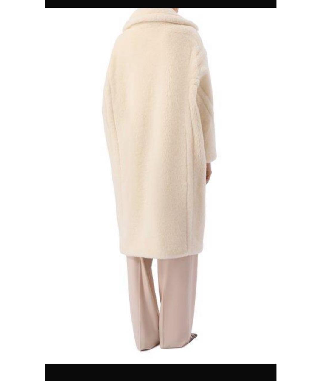 MAX MARA Белая шерстяная шуба, фото 4
